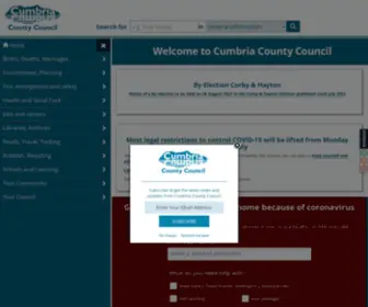 Cumbria.gov.uk(Cumbria County Council) Screenshot