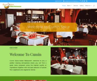 Cuminspicerestaurant.com(Cumin Spice) Screenshot