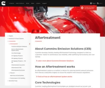 Cumminsemissionsolutions.com(Aftertreatment Components for Engine and Equipment Manufacturers) Screenshot