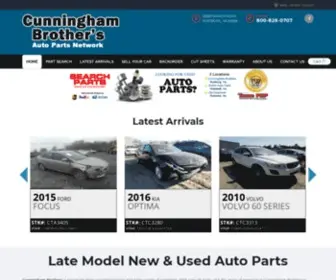 Cunningham-Brothers.com(Late Model New and Used Auto Parts) Screenshot