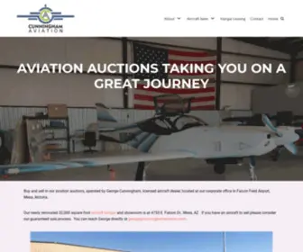 Cunninghamaviation.com(The leading provider of aviation auctions) Screenshot