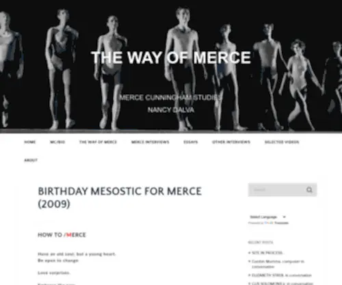 Cunninghamcentennial.blog(BIRTHDAY MESOSTIC FOR MERCE) Screenshot