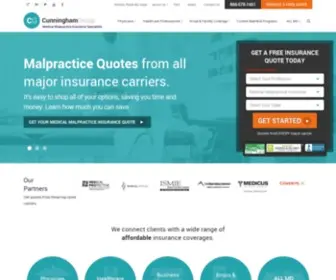 CunninghamGroupins.com(Medical Malpractice Insurance for Physicians) Screenshot