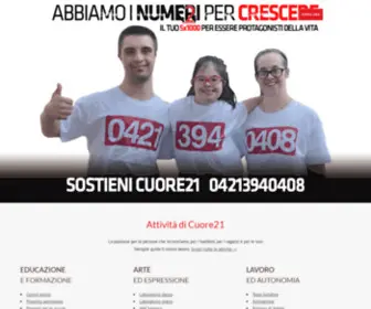 Cuore21.it(Futuro sostenibile per ragazzi con disabilità intellettiva) Screenshot