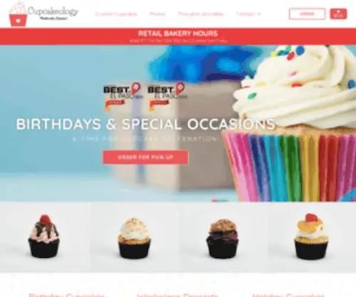 Cupcakeology.net(Beautiful, Delicious Custom-Made Cupcakes in El Paso, and Las Cruces) Screenshot