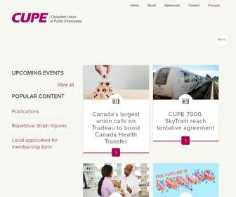 Cupe.ca(Canadian Union of Public Employees) Screenshot
