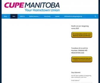 Cupe.mb.ca(CUPE Manitoba) Screenshot