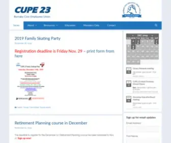 Cupe23.ca(CUPE 23) Screenshot