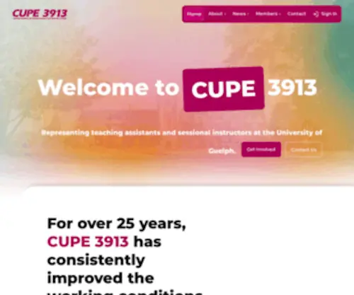 Cupe3913.on.ca(CUPE Local 3913) Screenshot