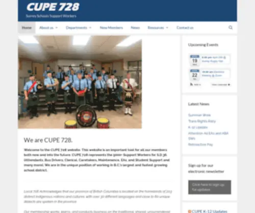 Cupe728.ca(CUPECUPE 728) Screenshot