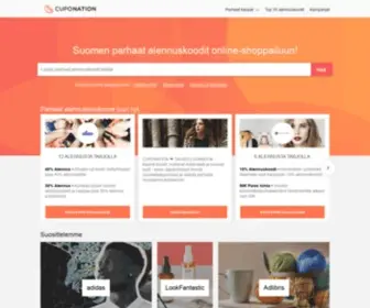 Cuponation.fi(Uusimmat alennuskoodit ja kampanjakoodit) Screenshot