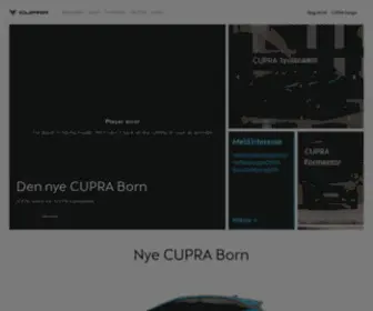 Cupraofficial.no(Velkommen til CUPRA) Screenshot