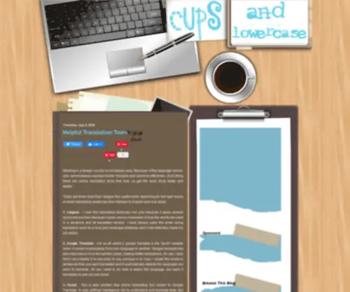 Cupsandlowercase.com(Cups and Lowercase) Screenshot