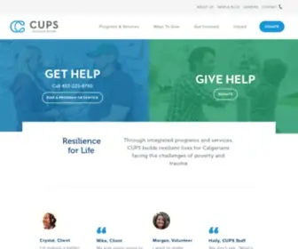 Cupscalgary.com(CUPS is a non) Screenshot