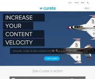 Curata.com(Content Curation) Screenshot