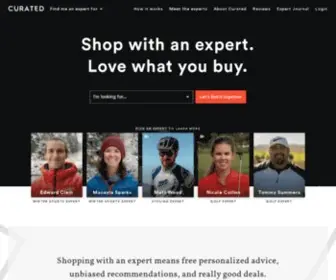 Curated.com(Shop with unbiased experts and get personalized advice on products. Big purchases are big decisions) Screenshot