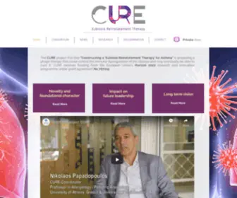 Cureasthma.eu(The CURE project) Screenshot