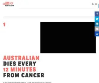 Curecancer.com.au(Let's Cure Cancer) Screenshot
