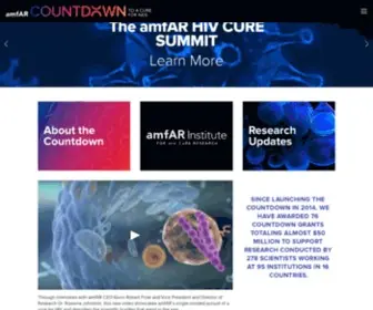 Curecountdown.org(The Countdown to a Cure for AIDS) Screenshot