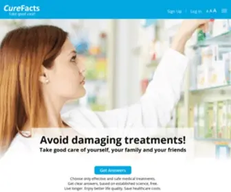 Curefacts.com(CureFacts, take good care) Screenshot