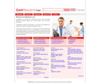 Cureresearch.com(Diseases and Diagnosis) Screenshot