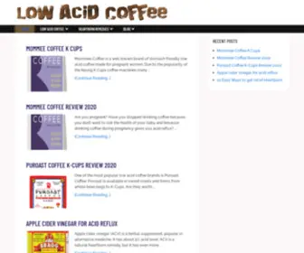 Curesforheartburn.org(Low Acid Coffee) Screenshot