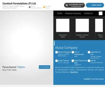 Curetechgroup.com(Pharmaceutical Tablets and Pharmaceutical Capsules OEM Manufacturer) Screenshot