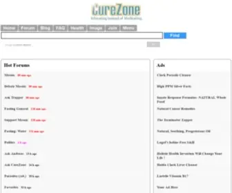 Curezone.com(Alternative Medicine Forums) Screenshot