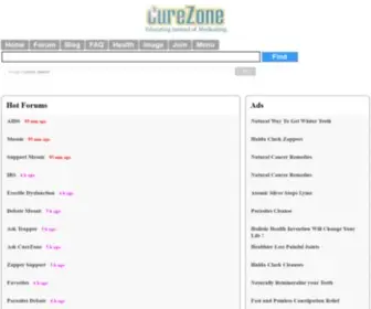 Curezone.org(Alternative Medicine Forums) Screenshot
