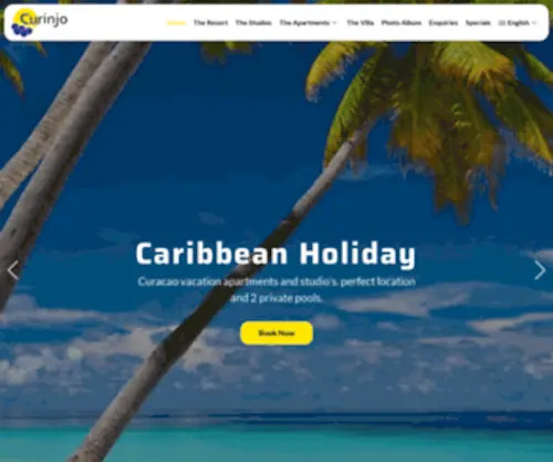 Curinjo.com(Curacao caribbean Holiday and Vacation Resort) Screenshot