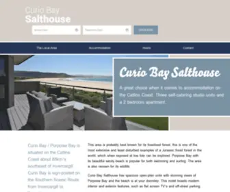 Curiobaysalthouse.co.nz(Curio Bay Accommodation) Screenshot