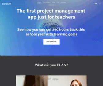Curioum.com(The First Project Management App Just for Teachers) Screenshot
