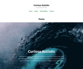 Curiousautistic.com(Curious Autistic This website) Screenshot