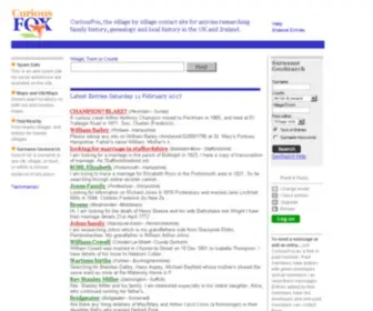 Curiousfox.com(CuriousFox UK genealogy message boards) Screenshot