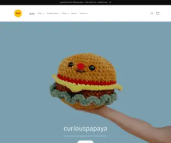 Curiouspapaya.com(Cute and quirky crochet creations) Screenshot