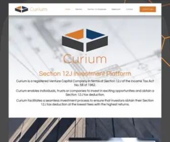 Curium.co.za(Venture Capital Company) Screenshot
