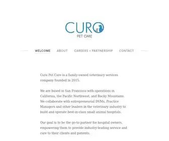 Curopet.com(Curo Pet Care) Screenshot