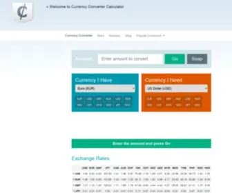 Currency-Converter-Calculator.com(Daily updated Currency Converter Calculator) Screenshot