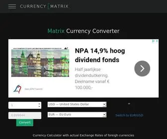 Currencymatrix.com(Foreign currency converter) Screenshot