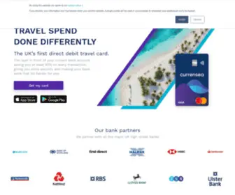 Currensea.com(The UK’s first direct debit travel card. Currensea) Screenshot