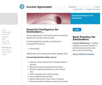Currentagreements.com(Powerful Intelligence for Dealmakers) Screenshot