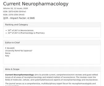 Currentneuropharmacology.net(Current Neuropharmacology) Screenshot