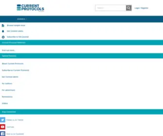 Currentprotocols.com(Current Protocols) Screenshot