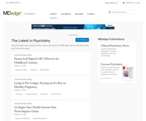 Currentpsychiatry.com(MDedge) Screenshot