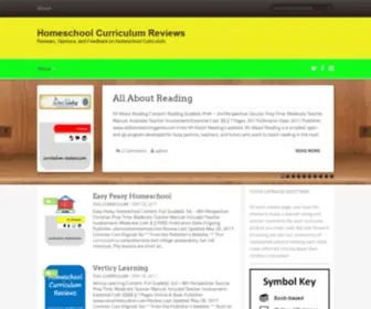 Curriculum-Reviews.com(Objective reviews of secular homeschool material you're considering using) Screenshot