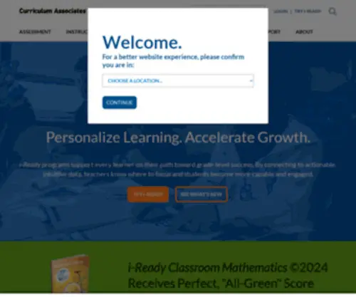 Curriculumassociates.com(Creators of i) Screenshot