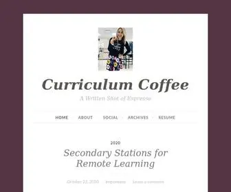 Curriculumcoffee.com(A Written Shot of Espresso) Screenshot