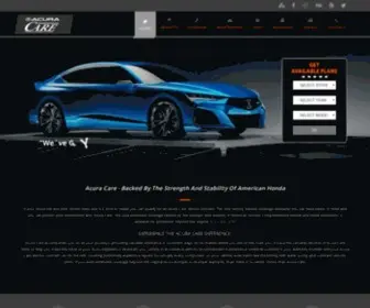 Curryacuracare.com(Acura Care extended coverage beyond the original warranty) Screenshot