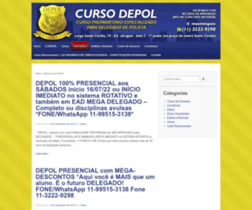 Cursodepol.com.br(Curso Depol) Screenshot