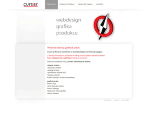Cursor.cz(Webové stránky a grafické práce v Břeclavi) Screenshot